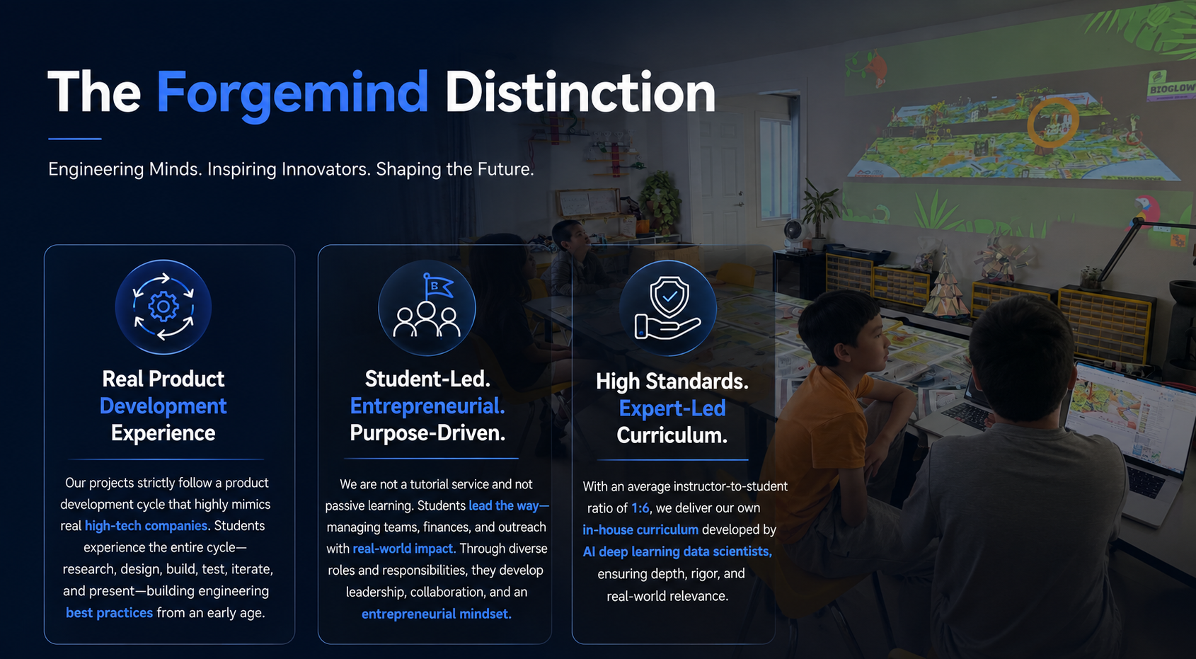 The ForgeMind Distinction — Engineering Minds. Inspiring Innovators. Shaping the Future.